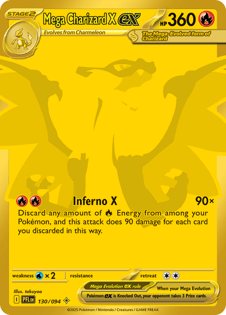 Mega Charizard X ex Phantasmal Flames card