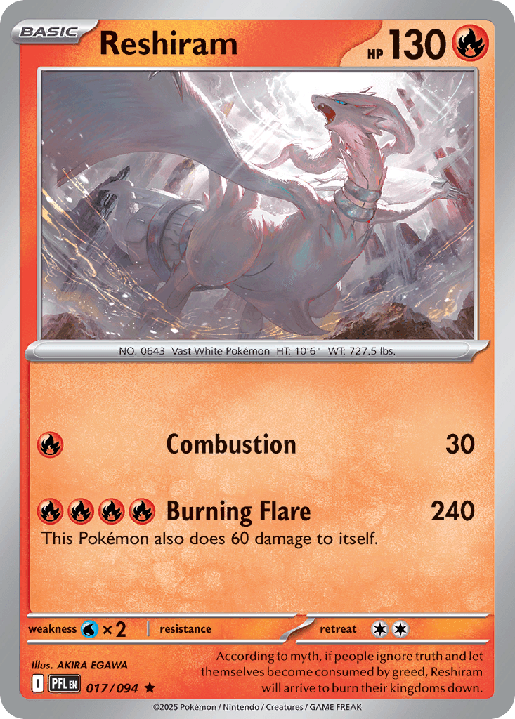 Reshiram Phantasmal Flames card