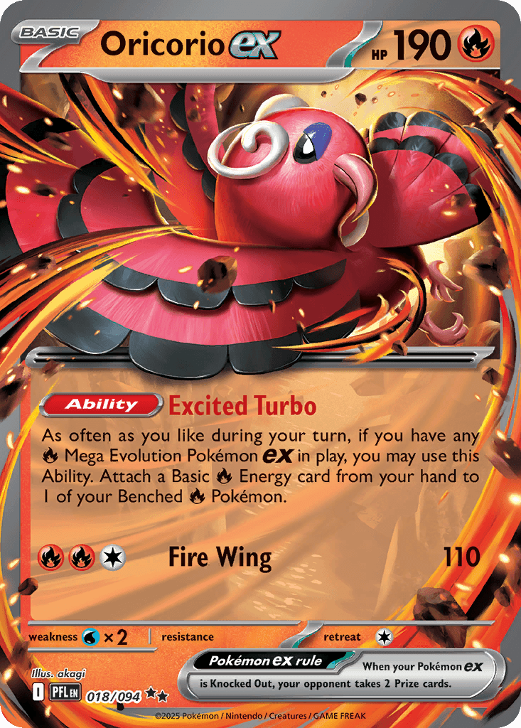 Oricorio ex Phantasmal Flames card