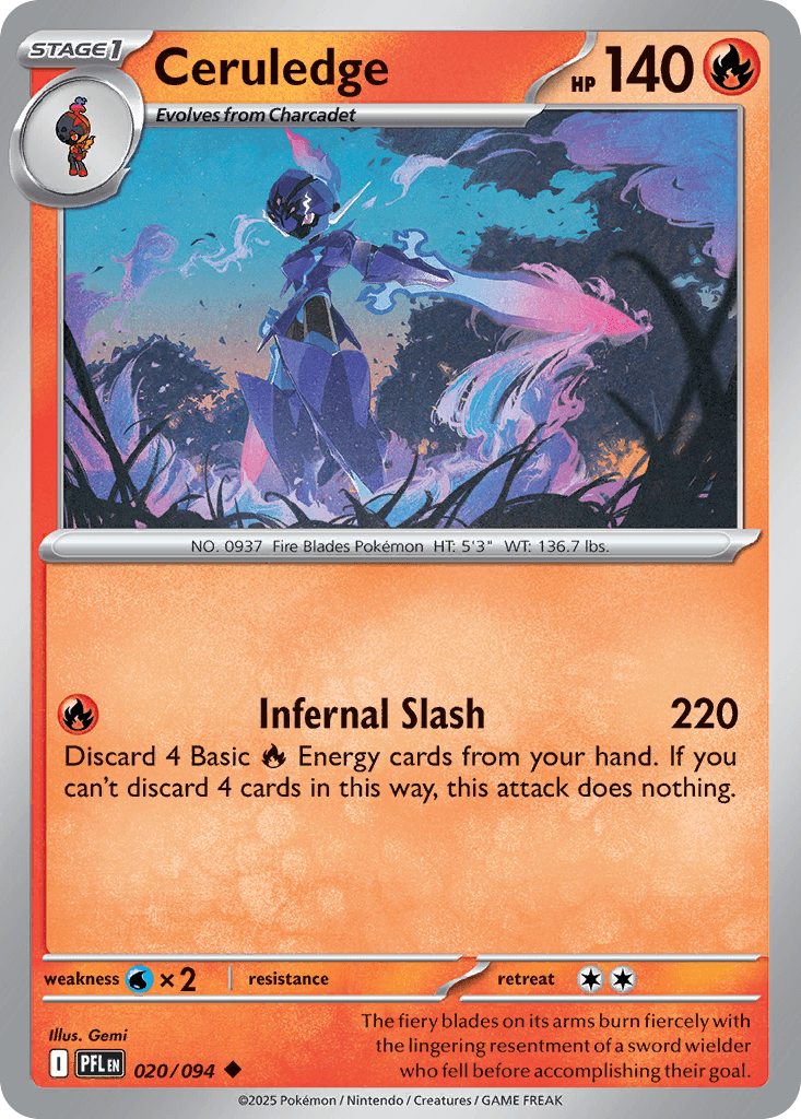 Ceruledge Phantasmal Flames card