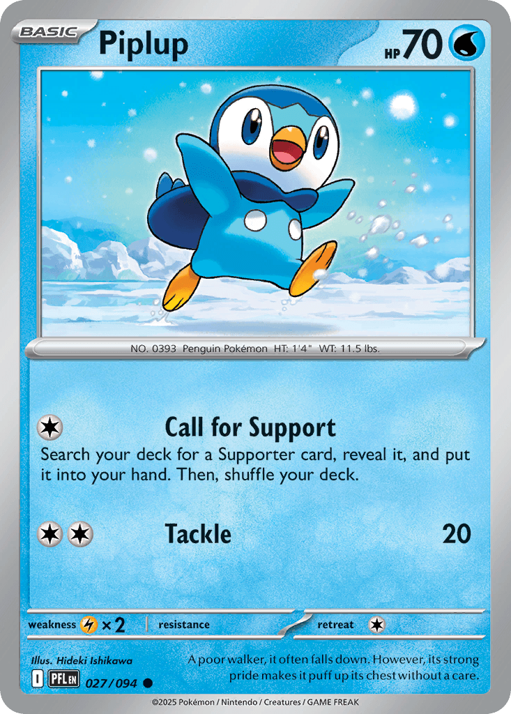 Piplup Phantasmal Flames card