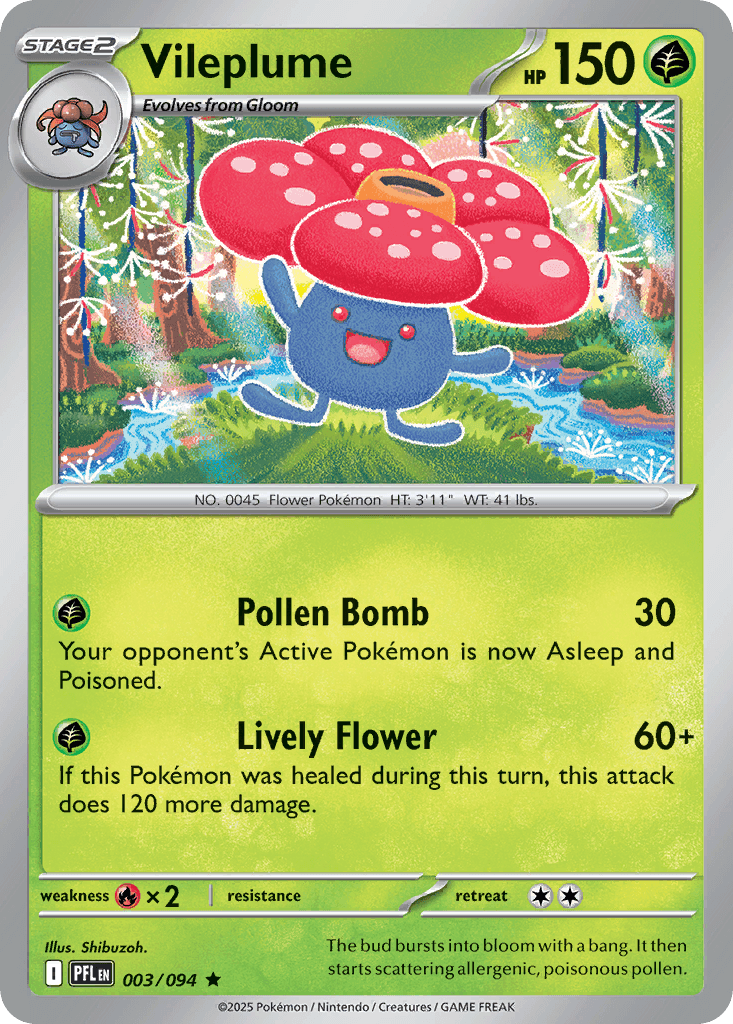 Vileplume Phantasmal Flames card