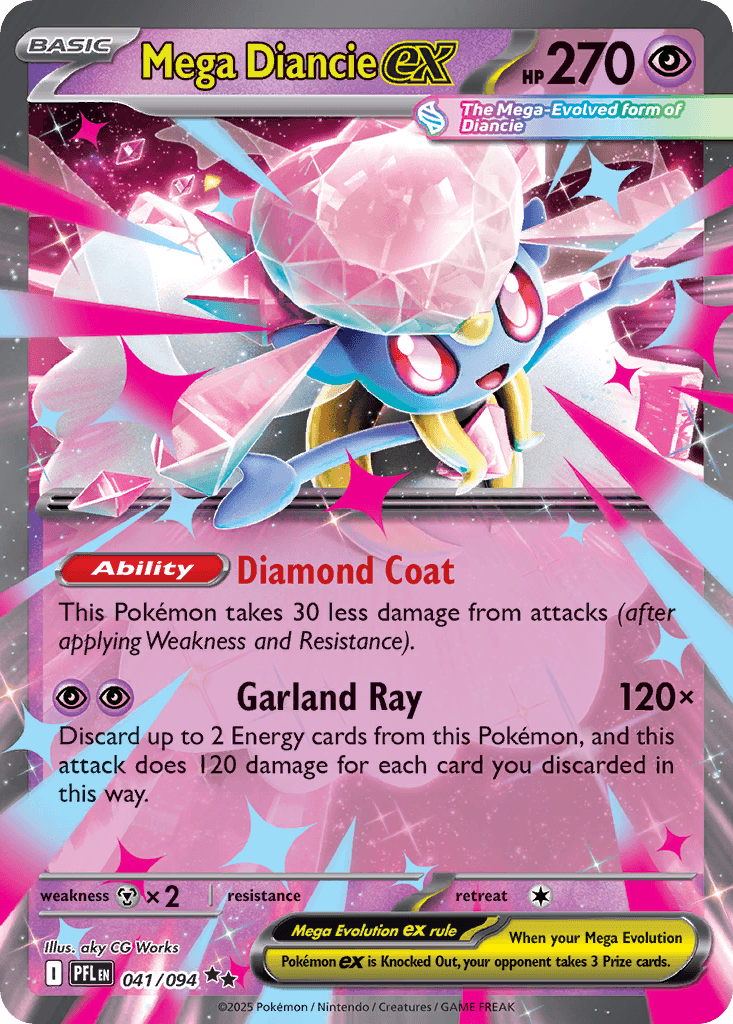 Mega Diancie ex Phantasmal Flames card