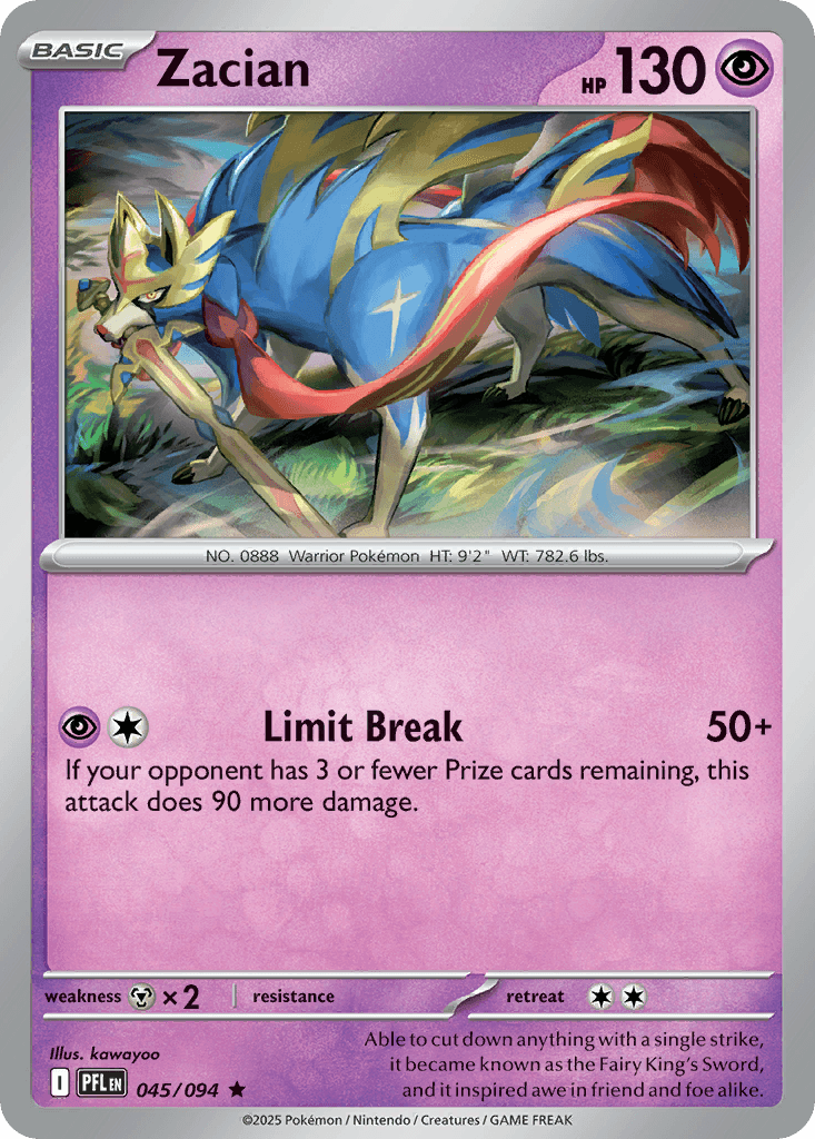 Zacian Phantasmal Flames card