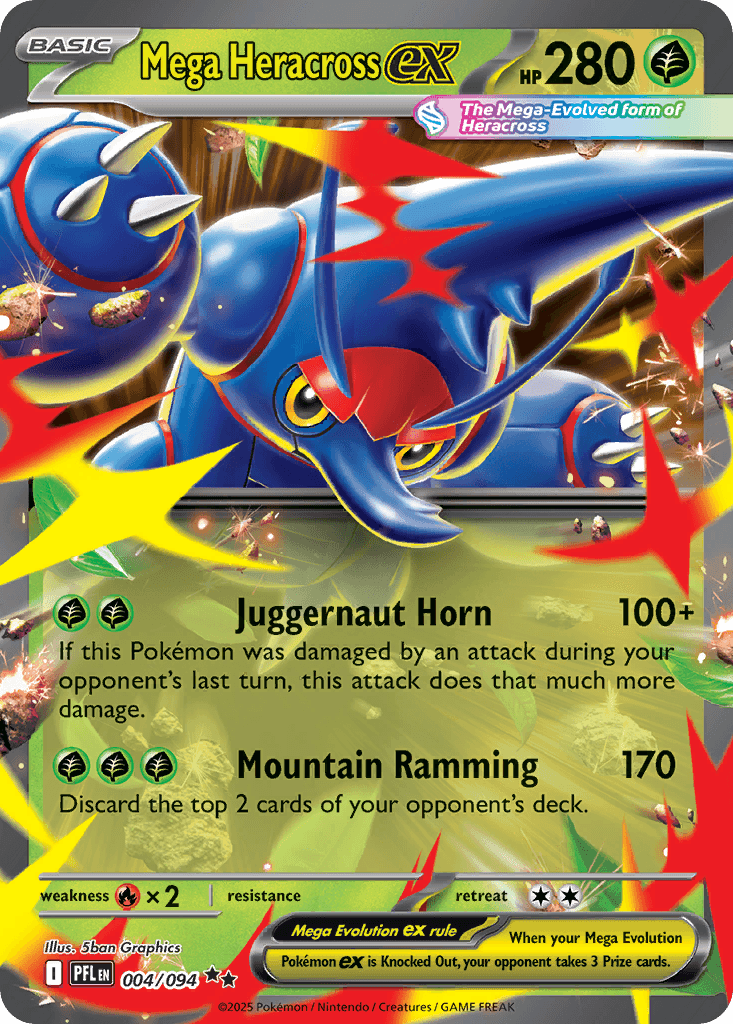Mega Heracross ex Phantasmal Flames card