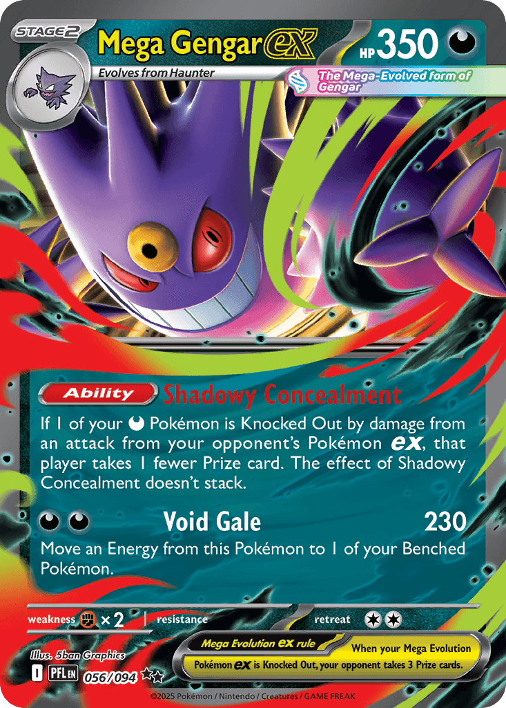 Mega Gengar ex Phantasmal Flames card
