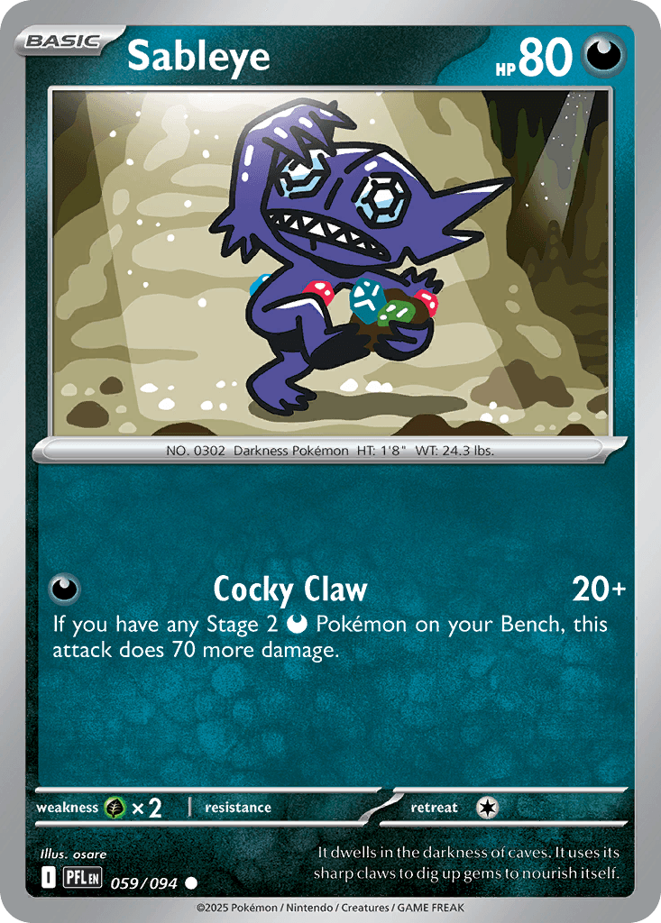Sableye Phantasmal Flames card