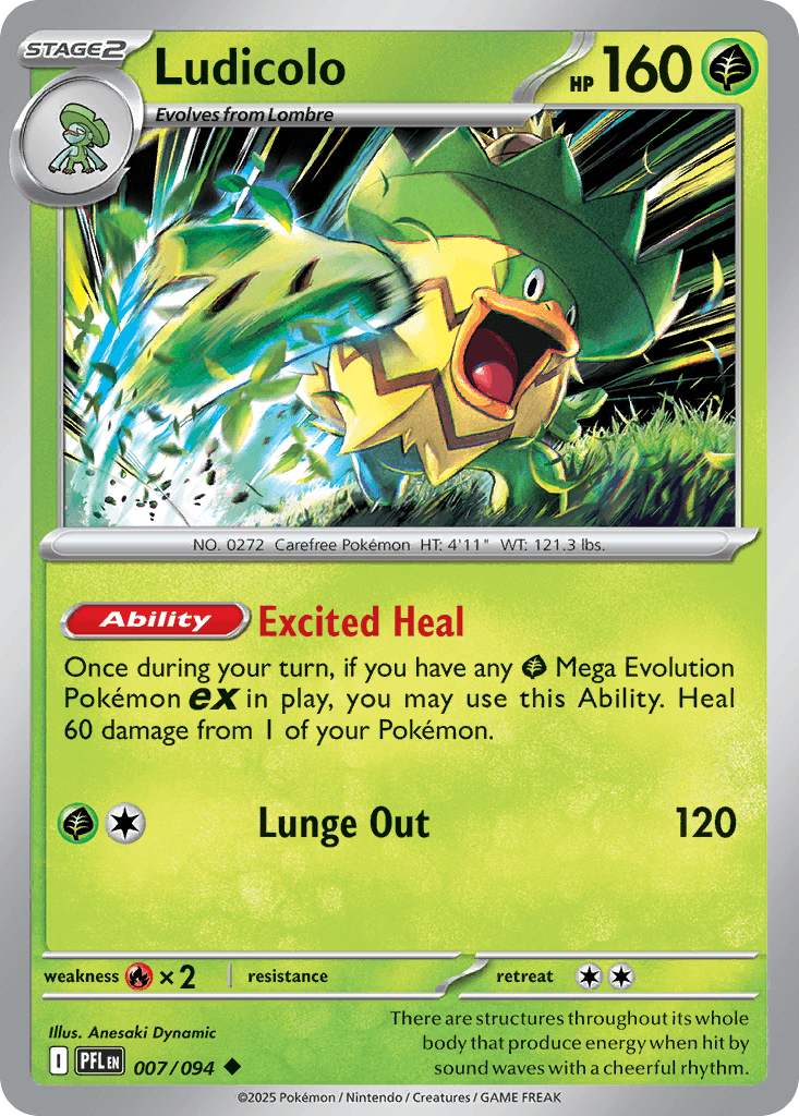 Ludicolo Phantasmal Flames card