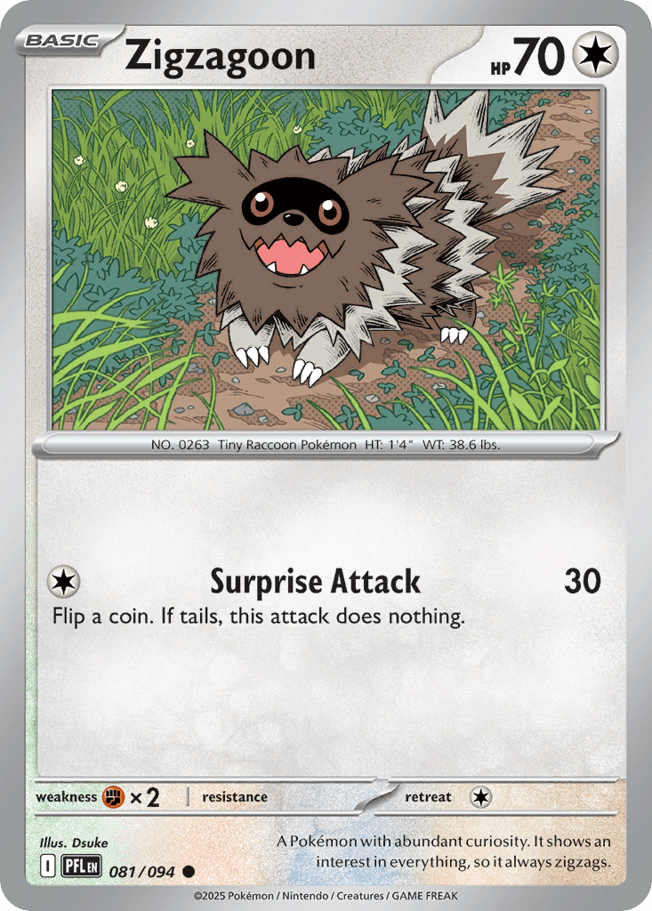 Zigzagoon Phantasmal Flames card
