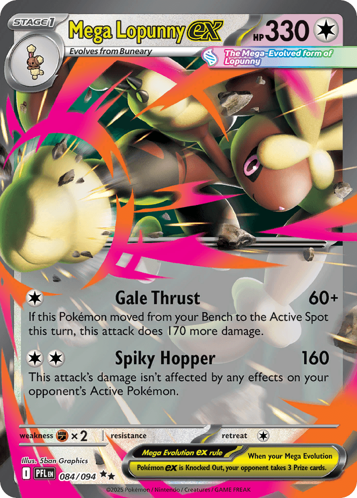 Mega Lopunny ex Phantasmal Flames card