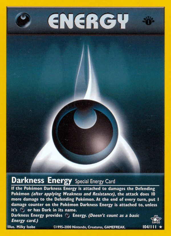 Darkness Energy Neo Genesis card