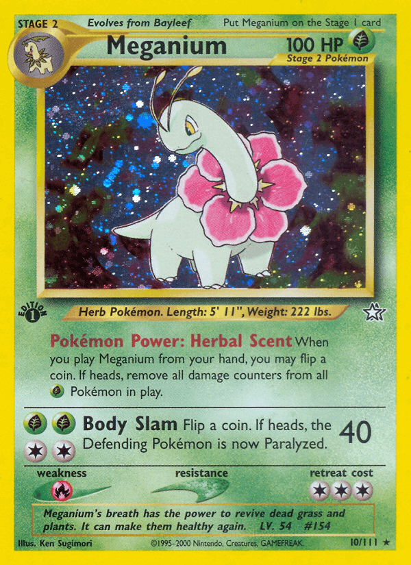 Meganium Neo Genesis card