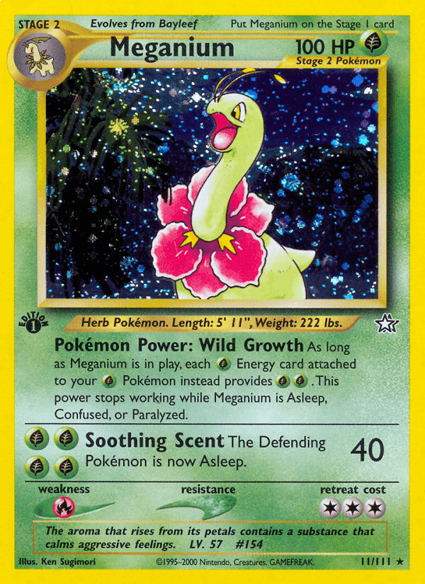 Meganium Neo Genesis card