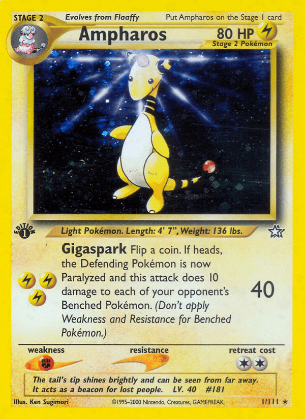Ampharos Neo Genesis card