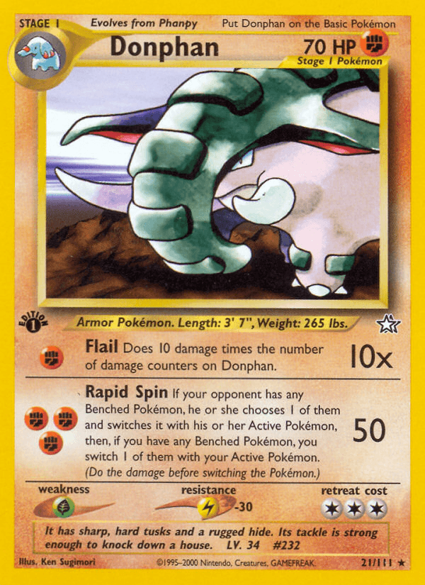 Donphan Neo Genesis card