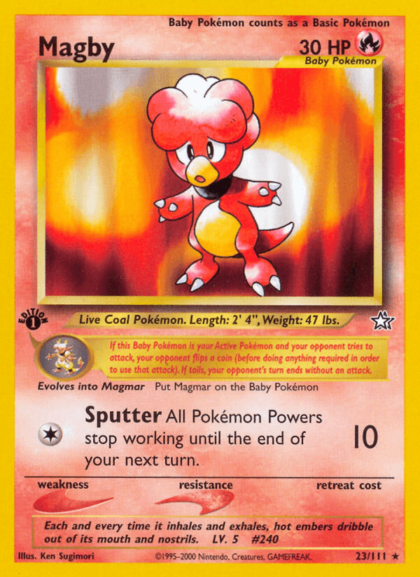 Magby Neo Genesis card