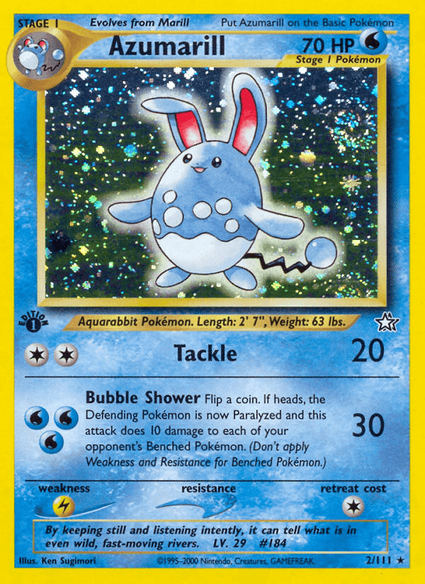 Azumarill Neo Genesis card