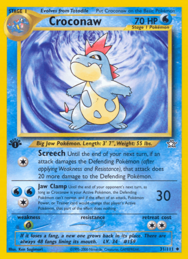 Croconaw Neo Genesis card