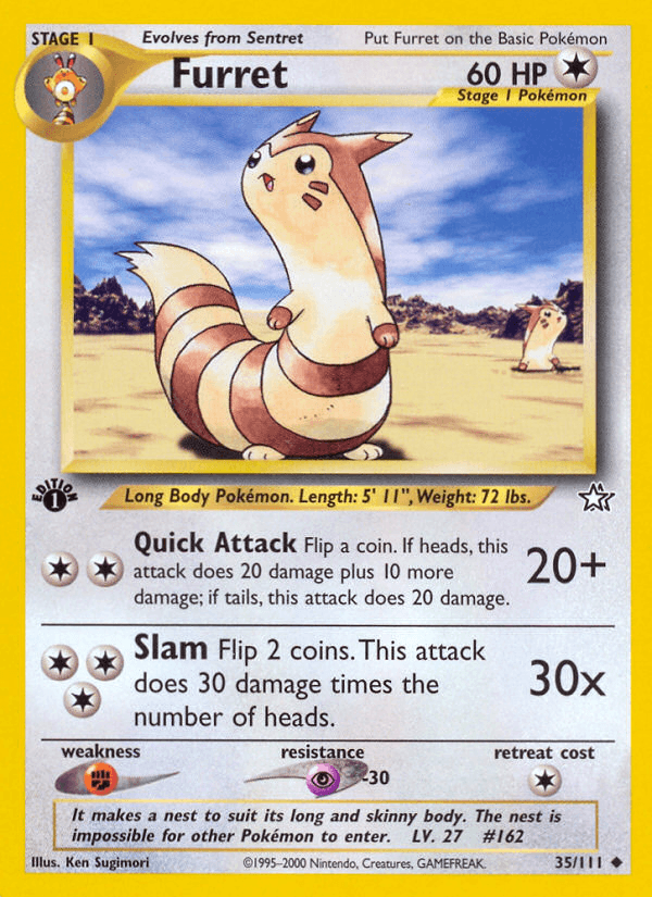 Furret Neo Genesis card