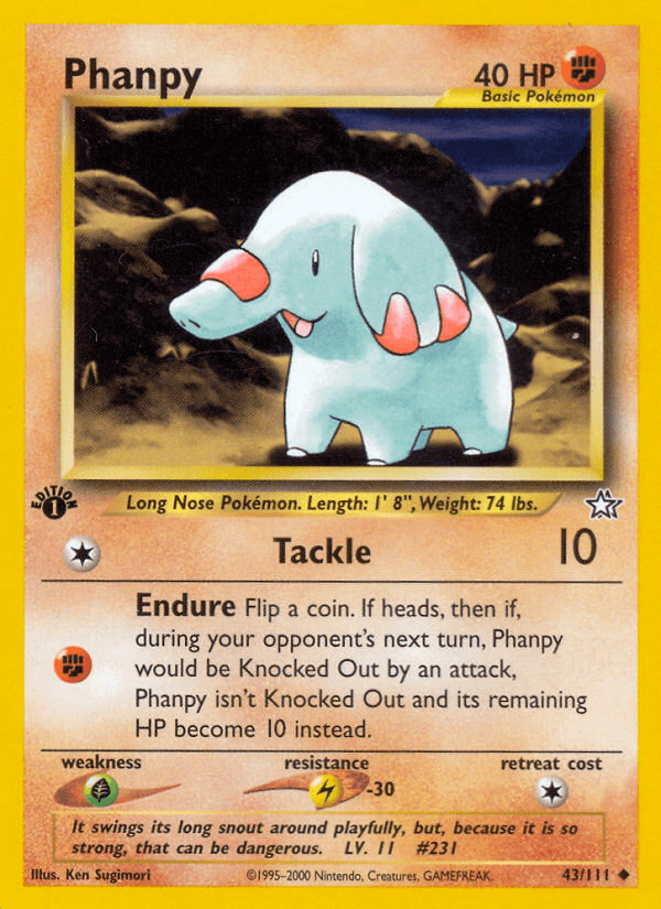 Phanpy Neo Genesis card