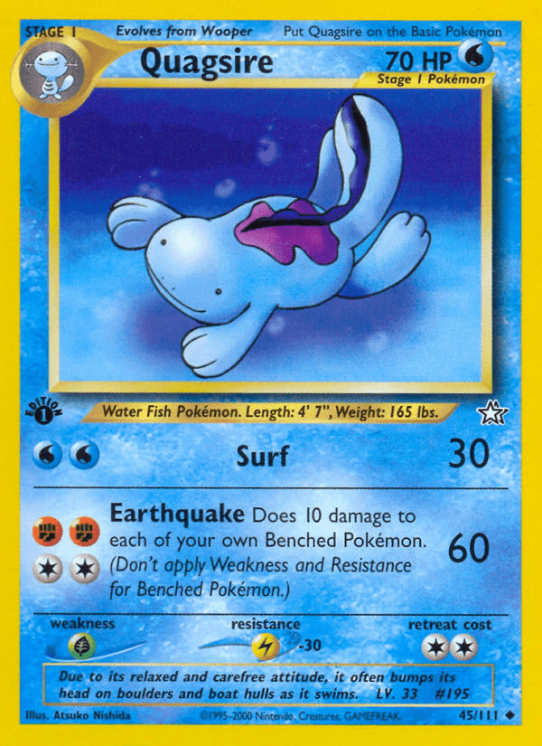 Quagsire Neo Genesis card