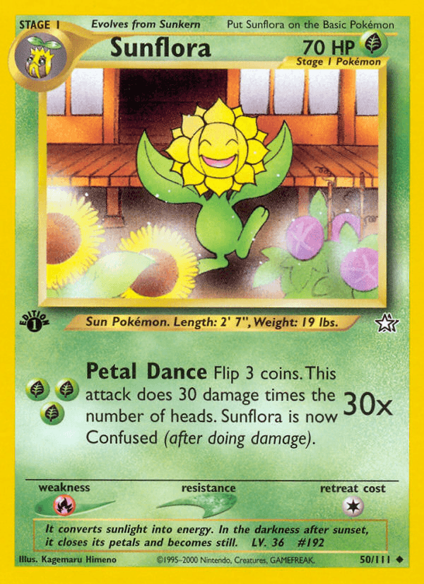 Sunflora Neo Genesis card
