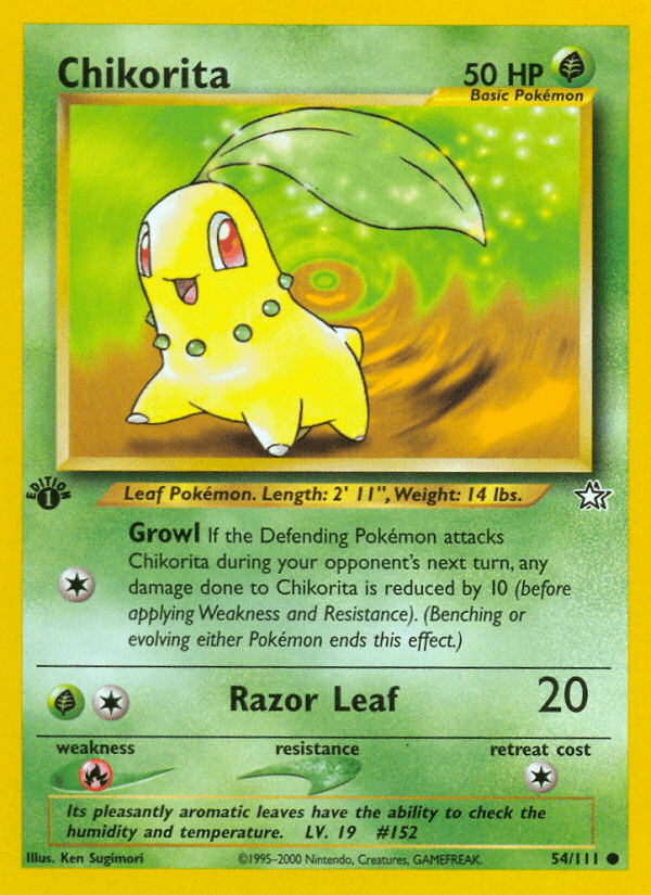 Chikorita Neo Genesis card
