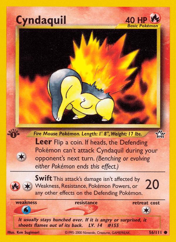 Cyndaquil Neo Genesis card