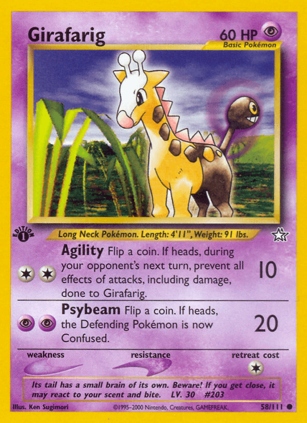 Girafarig Neo Genesis card