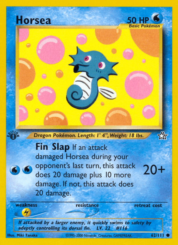 Horsea Neo Genesis card