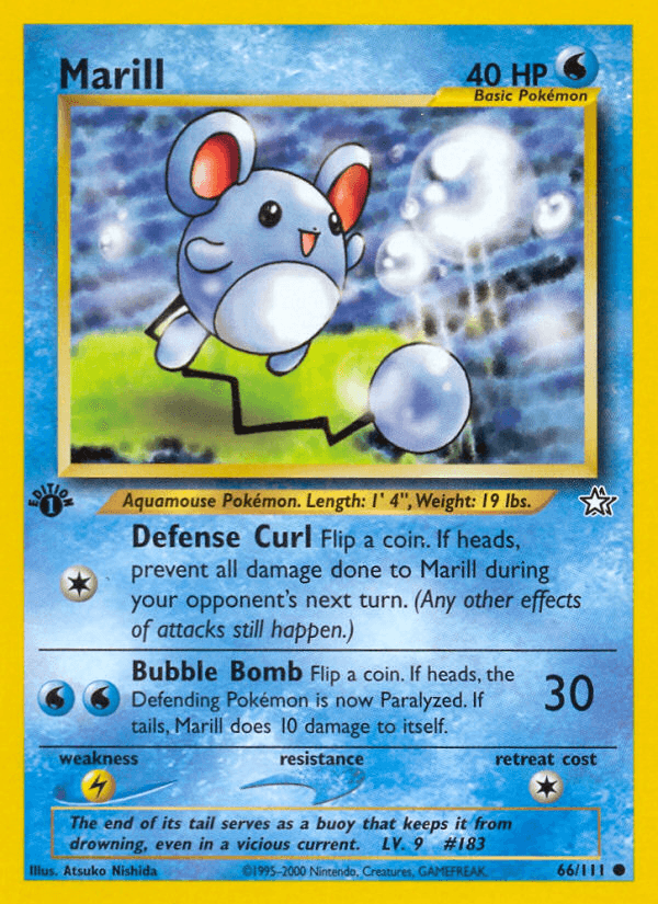 Marill Neo Genesis card