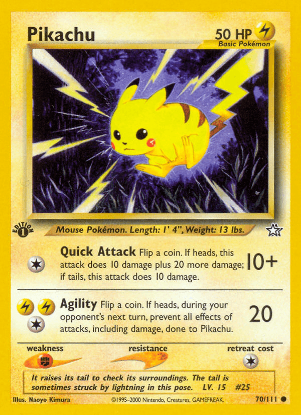 Pikachu Neo Genesis card