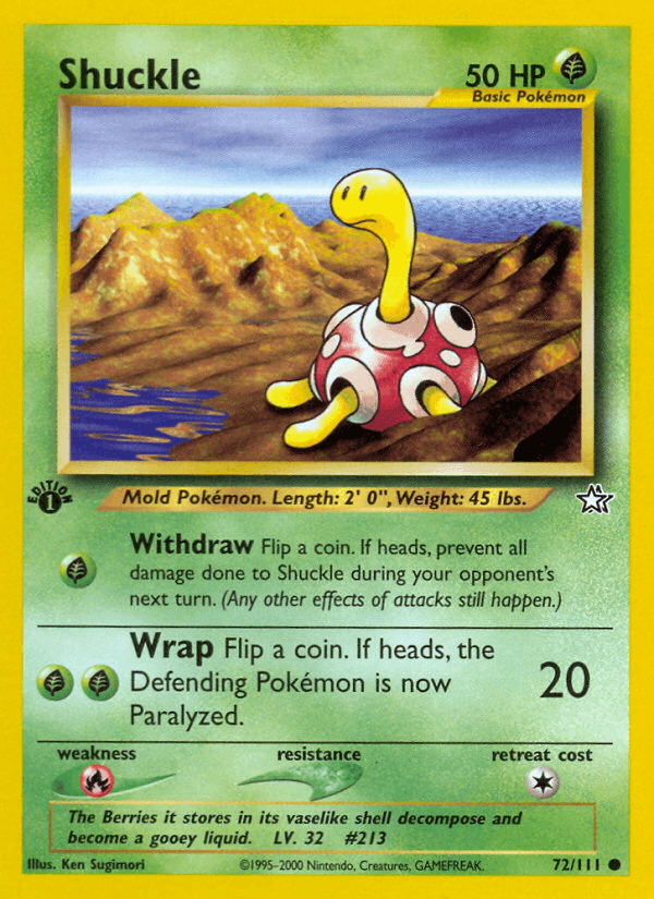 Shuckle Neo Genesis card