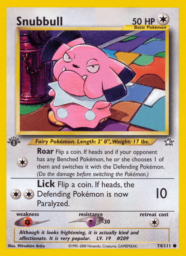 Snubbull Neo Genesis card