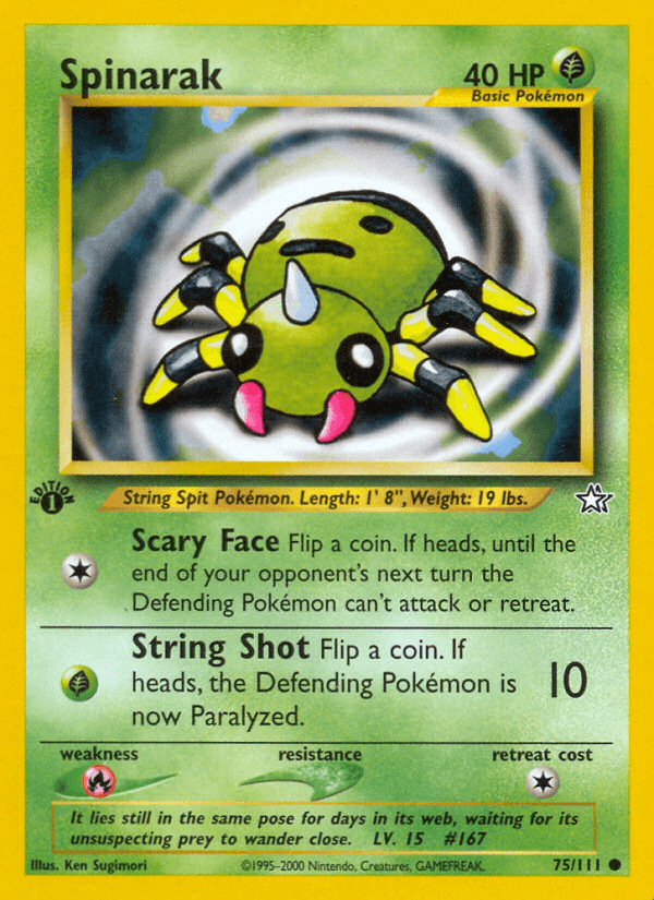 Spinarak Neo Genesis card