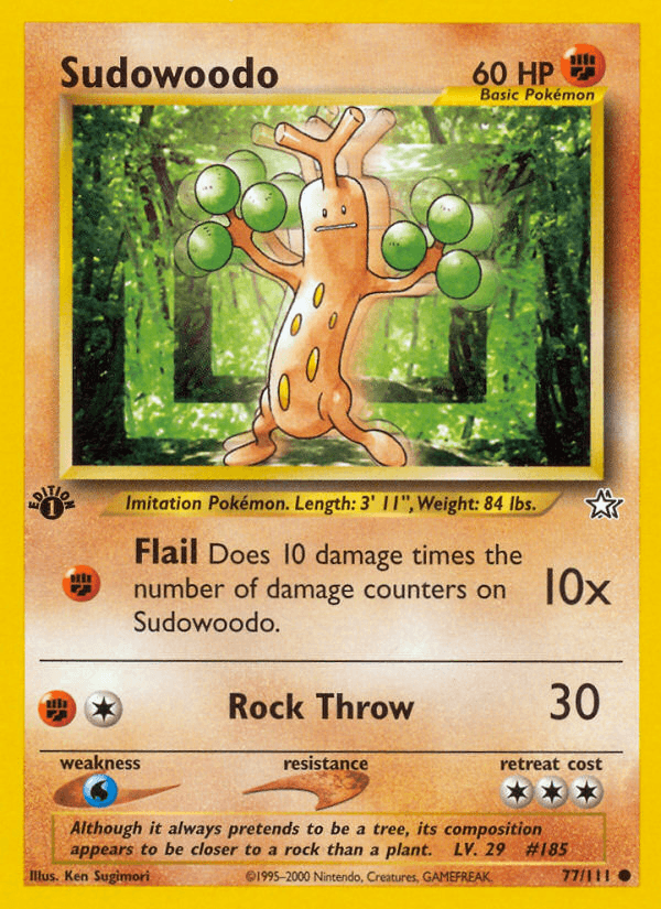 Sudowoodo Neo Genesis card