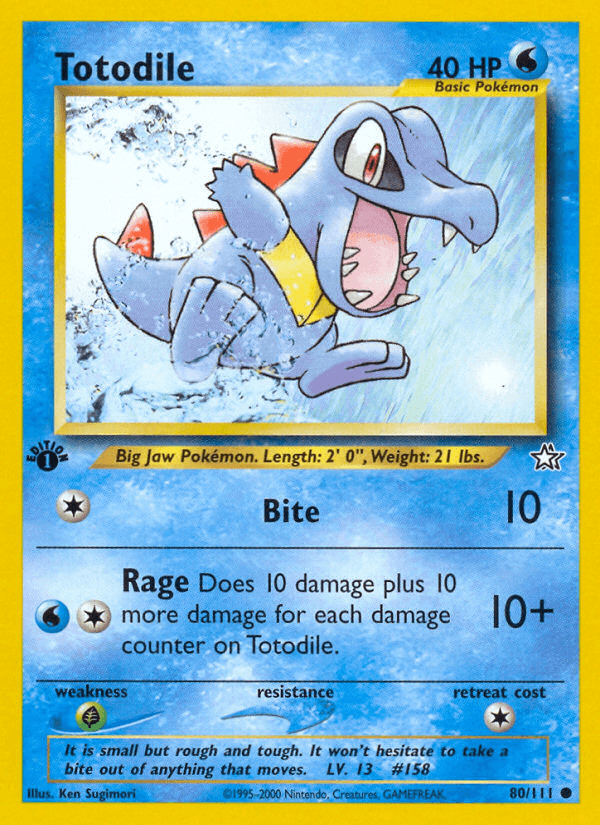 Totodile Neo Genesis card