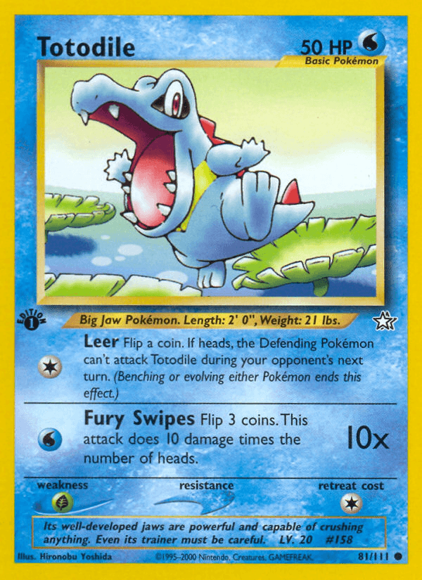 Totodile Neo Genesis card