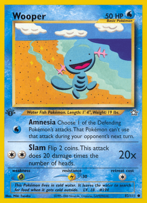 Wooper Neo Genesis card