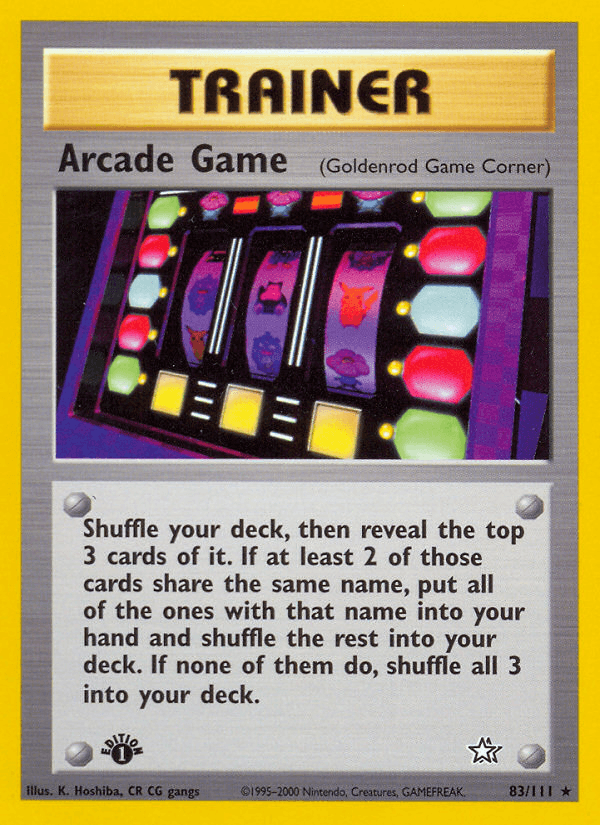 Arcade Game Neo Genesis card
