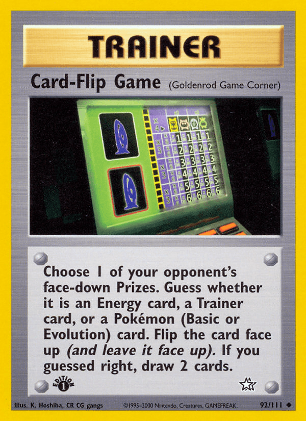 Card-Flip Game Neo Genesis card