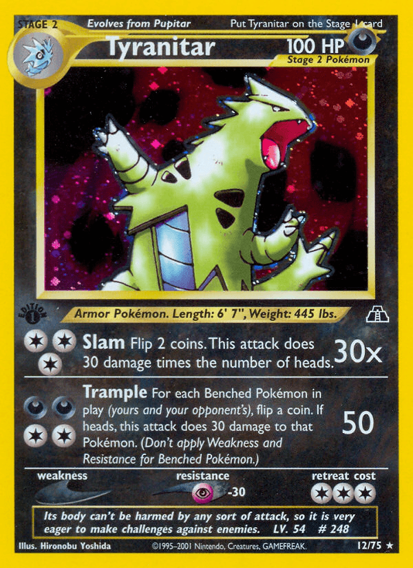 Tyranitar Neo Discovery card