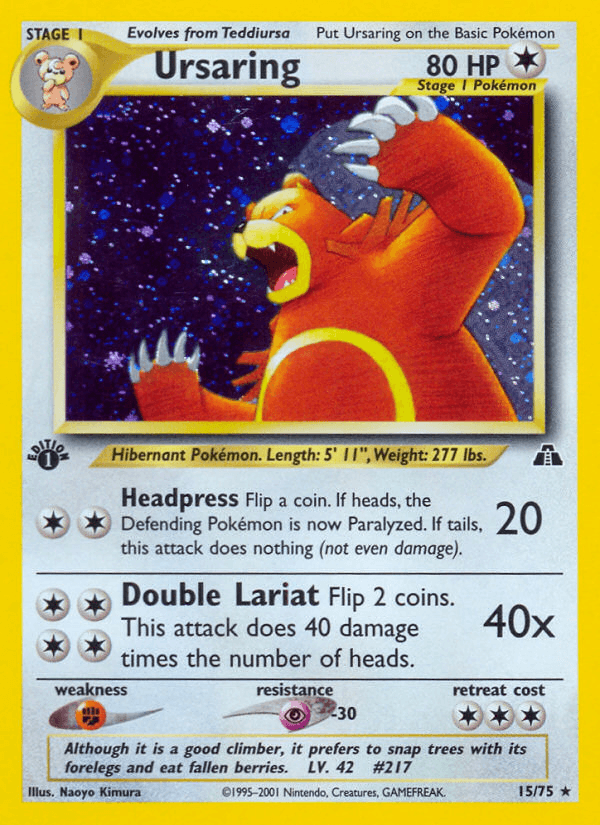 Ursaring Neo Discovery card
