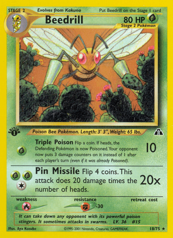 Beedrill Neo Discovery card