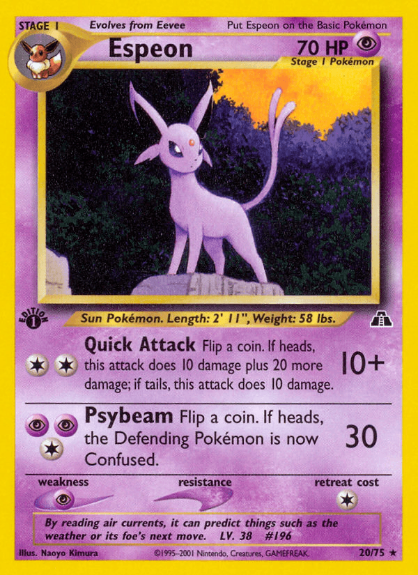 Espeon Neo Discovery card