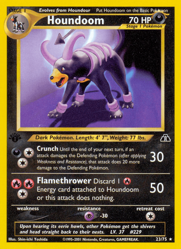 Houndoom Neo Discovery card