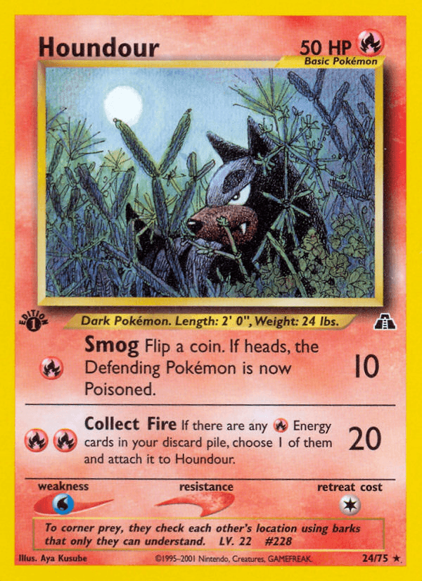 Houndour Neo Discovery card