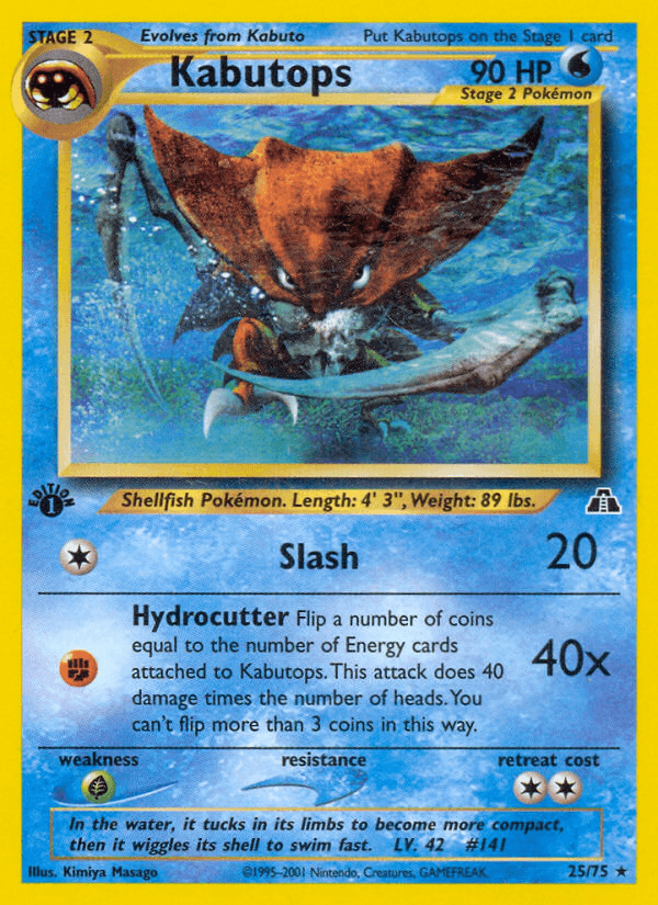 Kabutops Neo Discovery card