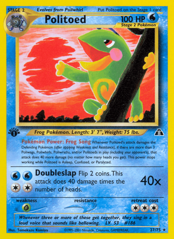 Politoed Neo Discovery card