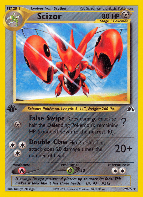 Scizor Neo Discovery card